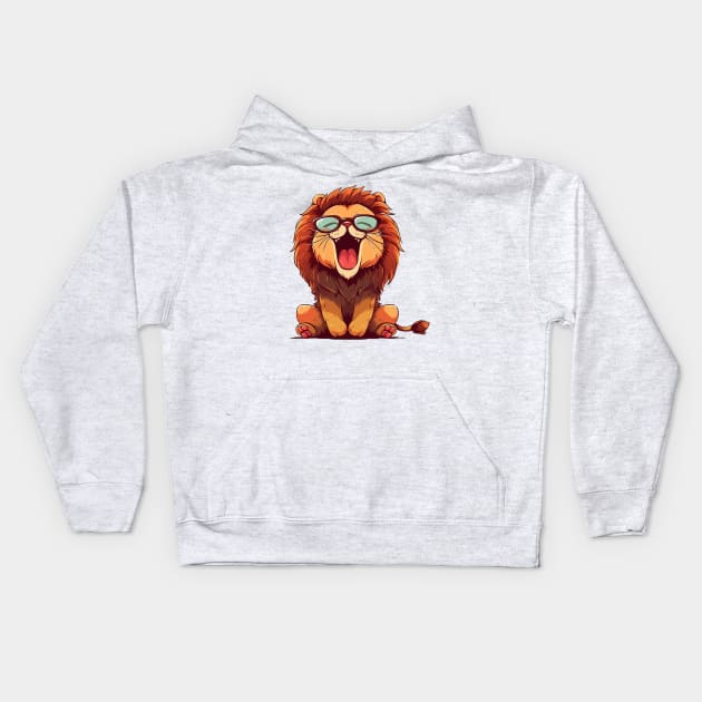 cute lion Kids Hoodie by dorapeterx